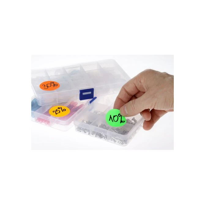 Etiket Rillprint 35mm 500st op rol fluor geel