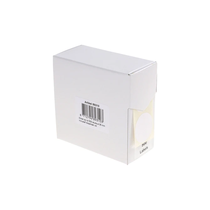 Etiket Rillprint 35mm 500st op rol wit