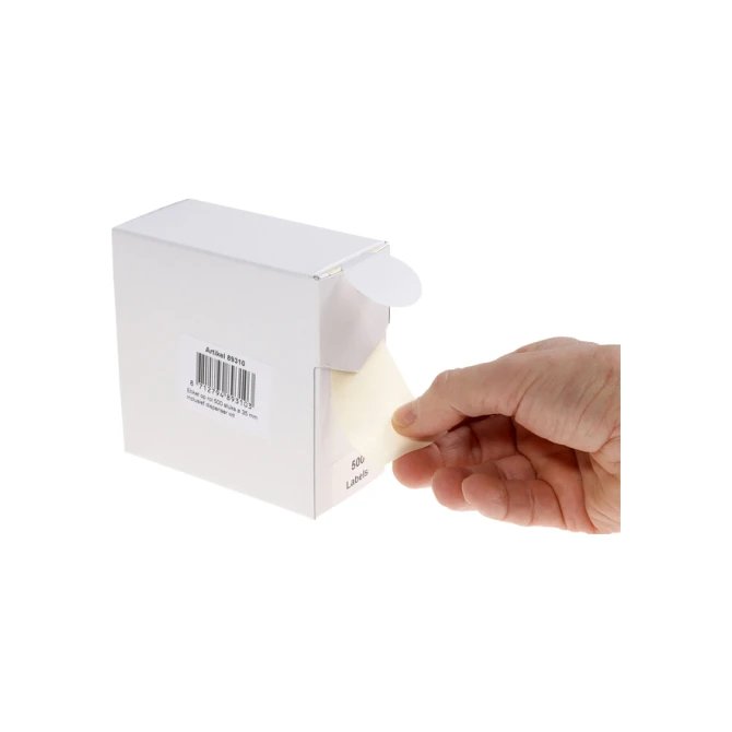 Etiket Rillprint 35mm 500st op rol wit