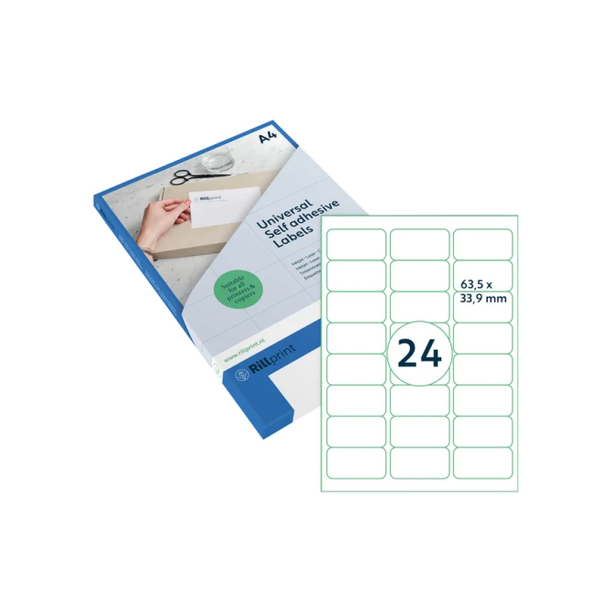 Etiket Rillprint 63.5x33.9mm mat transparant 600 etiketten