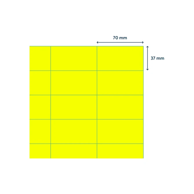 Etiket Rillprint 70x37mm fluorgeel 2400 etiketten