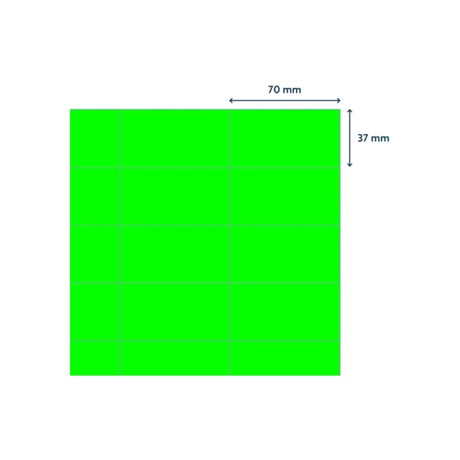 Etiket Rillprint 70x37mm fluorgroen 2400 etiketten