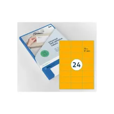 Etiket Rillprint 70x37mm fluororanje 2400 etiketten