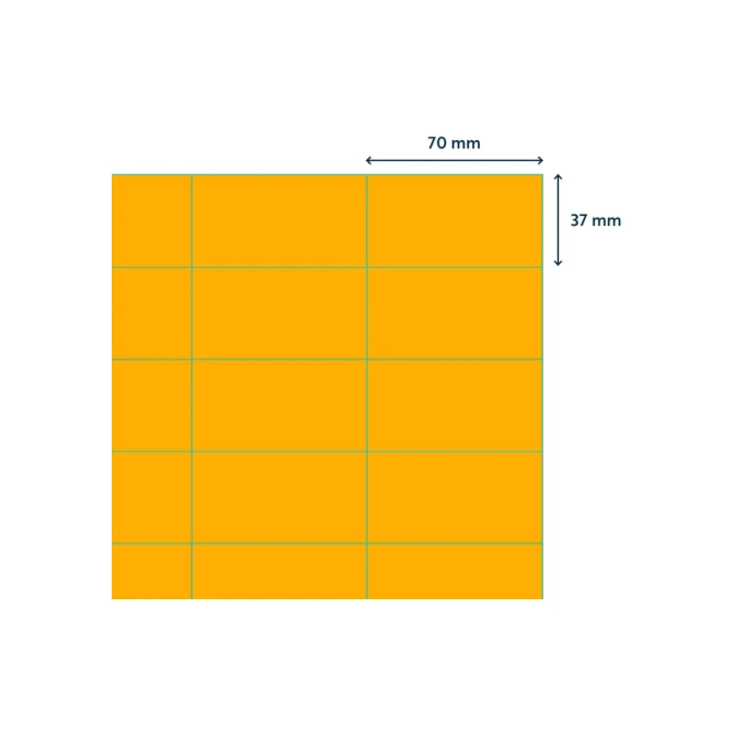 Etiket Rillprint 70x37mm fluororanje 2400 etiketten