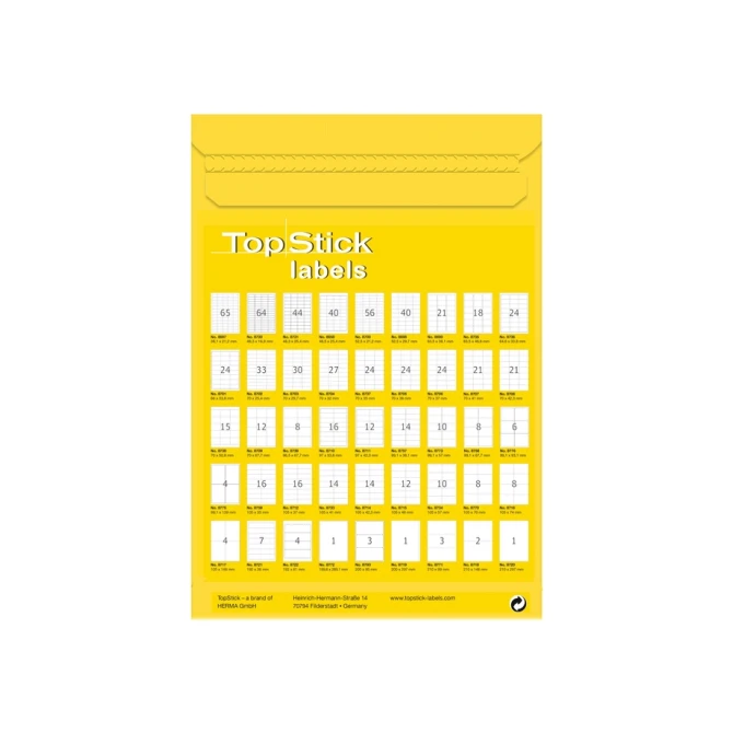 Etiket TopStick 8708 70x42.3mm wit 2100 stuks