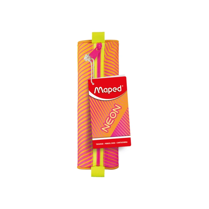 Etui Maped Neon rond oranje-roze