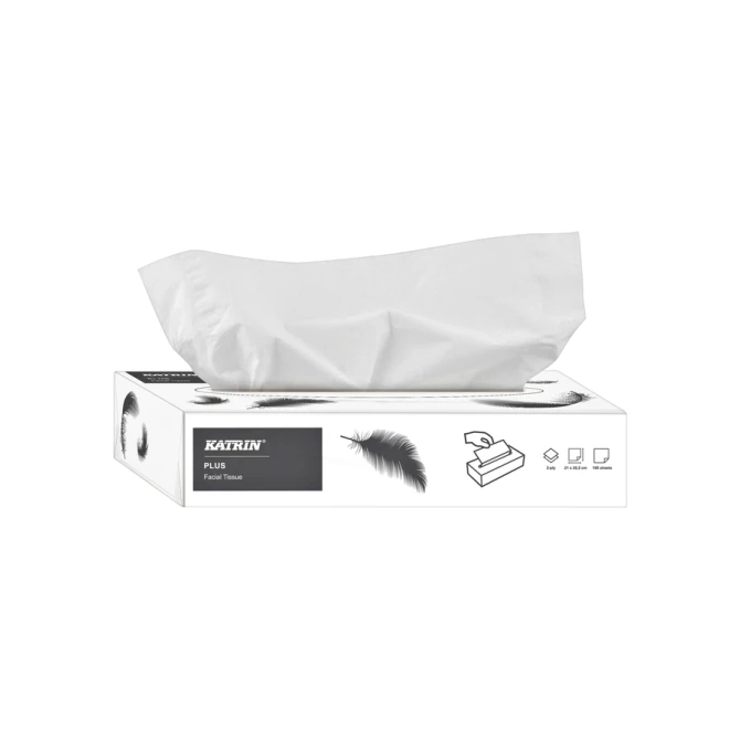 Facial tissues Katrin Plus 2-laags 100 vel wit 11797