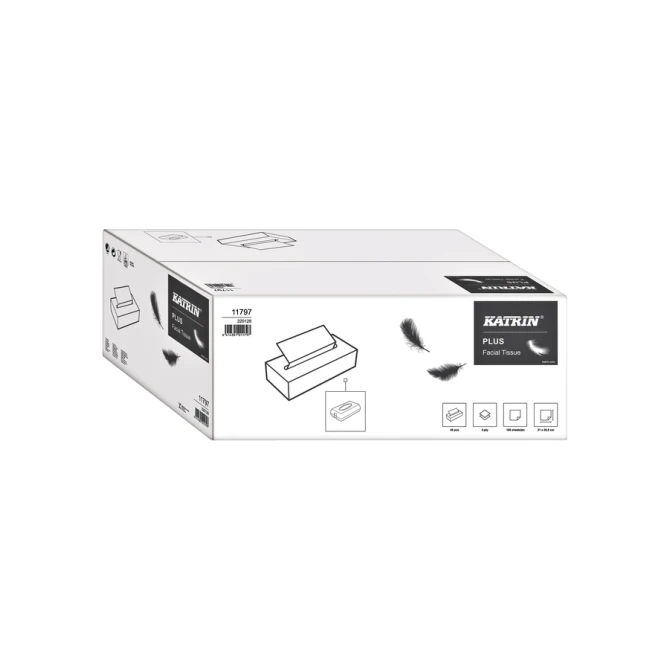 Facial tissues Katrin Plus 2-laags 100 vel wit 11797
