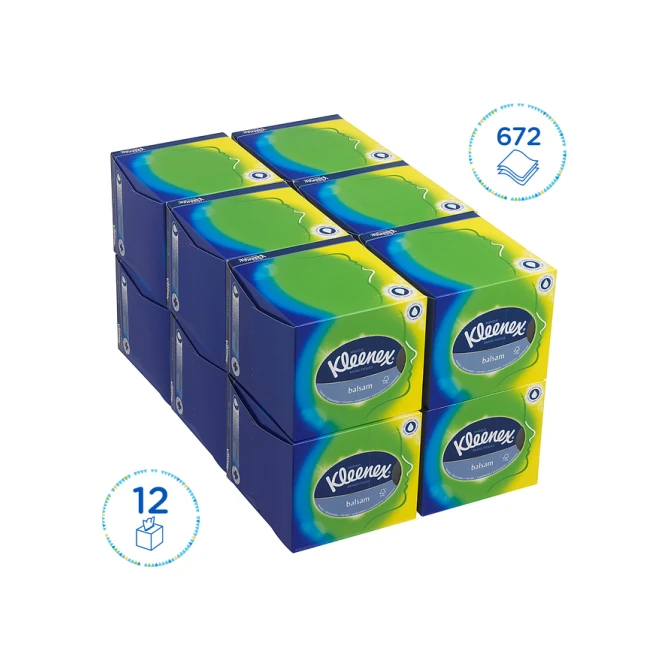 Facial tissues Kleenex kubus 3-laags 56 vel wit 8825