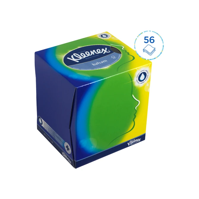Facial tissues Kleenex kubus 3-laags 56 vel wit 8825
