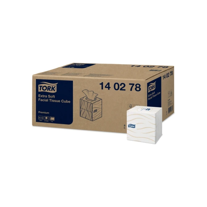 Facial tissues Tork Premium kubus 2-laags 100 vel wit 140278