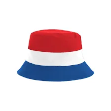 Feesthoed rood wit blauw en oranje