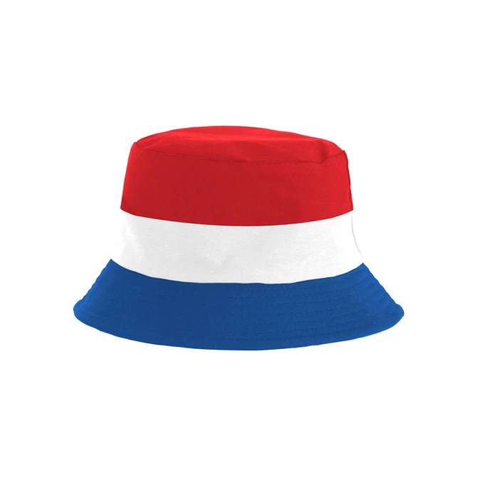 Feesthoed rood wit blauw en oranje