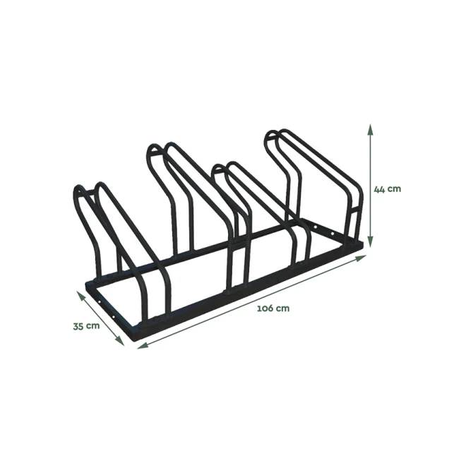 Fietsenrek BRASQ  4 fietsen BS400 zwart