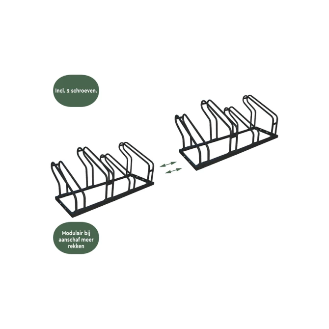 Fietsenrek BRASQ  4 fietsen BS400 zwart