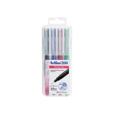 Fineliner Artline 200 rond fijn asssorti 4 stuks