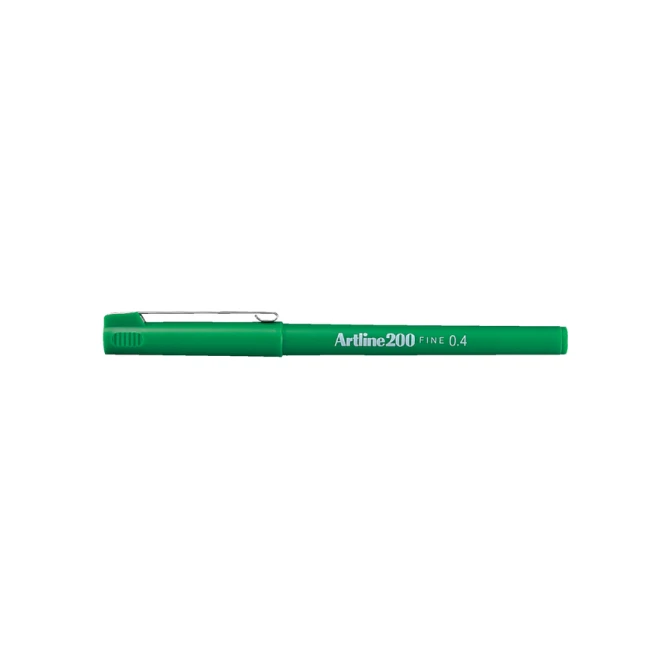 Fineliner Artline 200 rond fijn groen