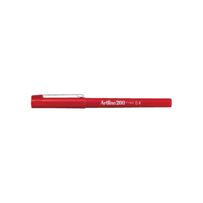Fineliner Artline 200 rond fijn rood