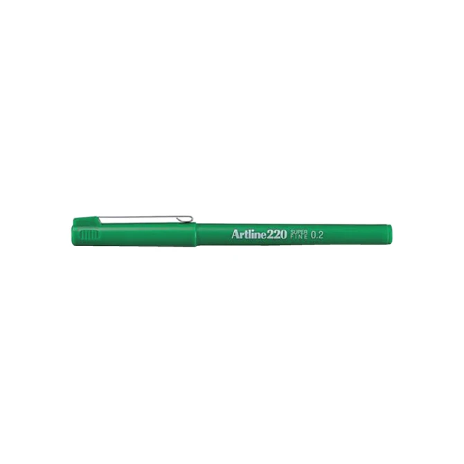 Fineliner Artline 220 rond super fijn groen