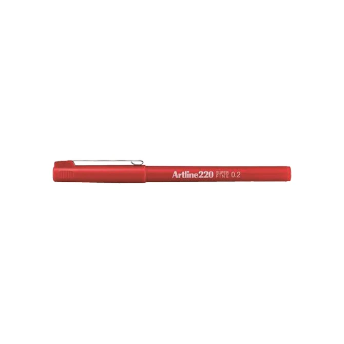 Fineliner Artline 220 rond super fijn rood