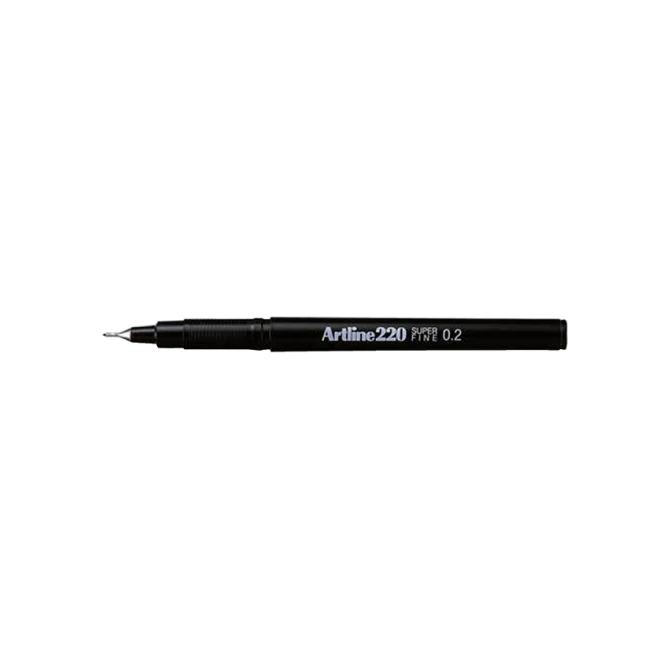 Fineliner Artline 220 rond super fijn zwart