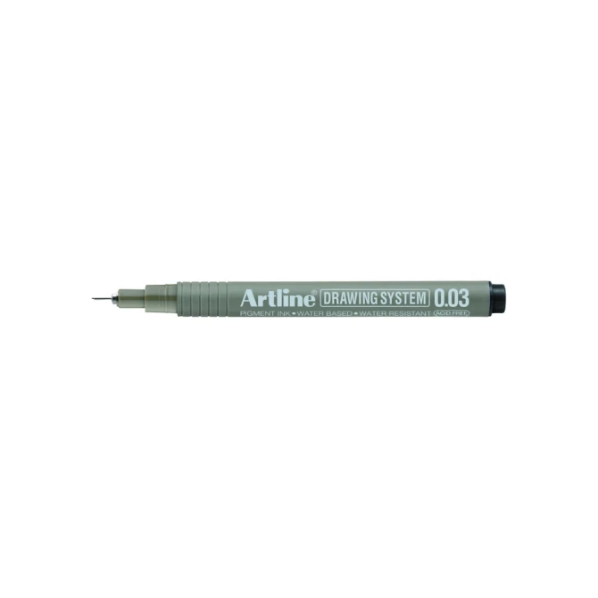 Fineliner Artline technisch 0.03mm zwart