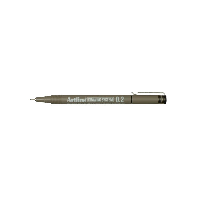 Fineliner Artline technisch 0.2mm zwart