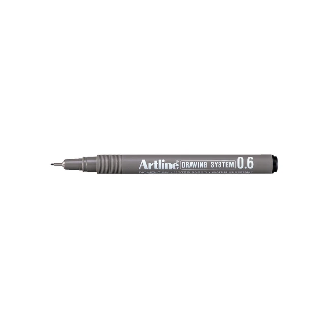 Fineliner Artline technisch 0.6mm zwart