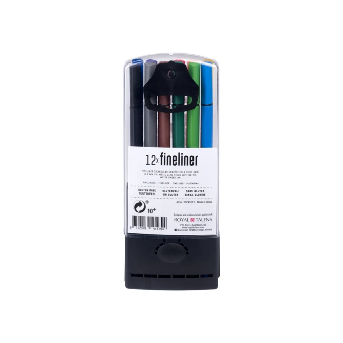 Fineliner Bruynzeel Teens etui à 12 kleuren