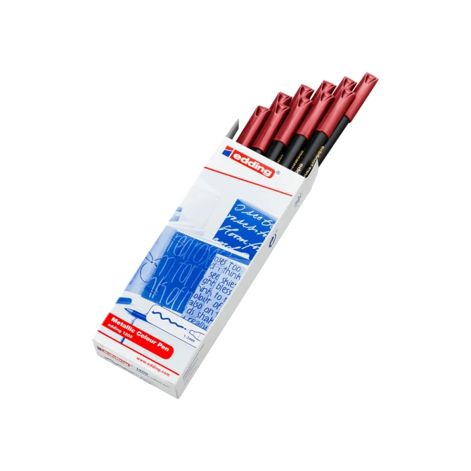 Fineliner edding 1200 072 fijn metallic rood