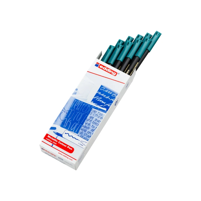 Fineliner edding 1200 074  fijn metallic groen