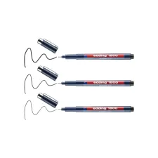 Fineliner edding 1800 0.25mm - 0.35mm - 0.5mm zwart set à 3 stuks Fineliner edding 1800 0.25mm - 0.35mm - 0.5mm zwart set à 3 stuks