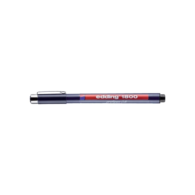 Fineliner edding 1800 0.25mm - 0.35mm - 0.5mm zwart set à 3 stuks
