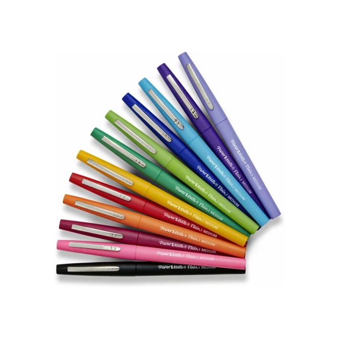 Fineliner Paper Mate Flair Original medium blauw valuepack à 36 stuks