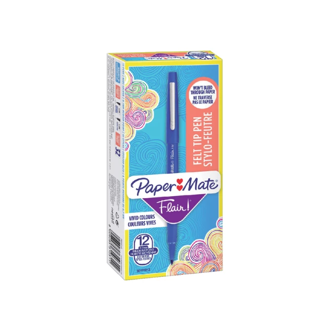 Fineliner Paper Mate Flair Original medium blauw