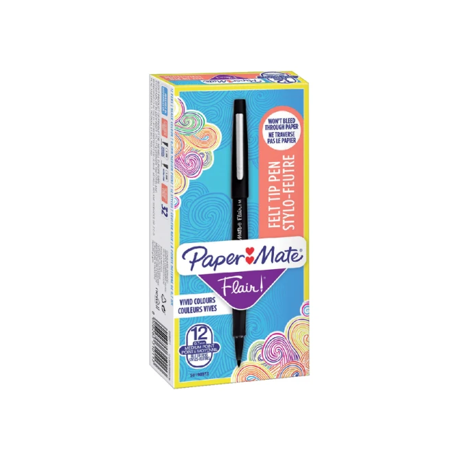 Fineliner Paper Mate Flair Original medium zwart