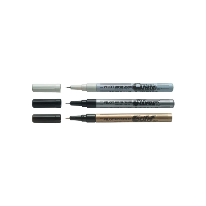 Fineliner PILOT Super Color extra fijn zilver