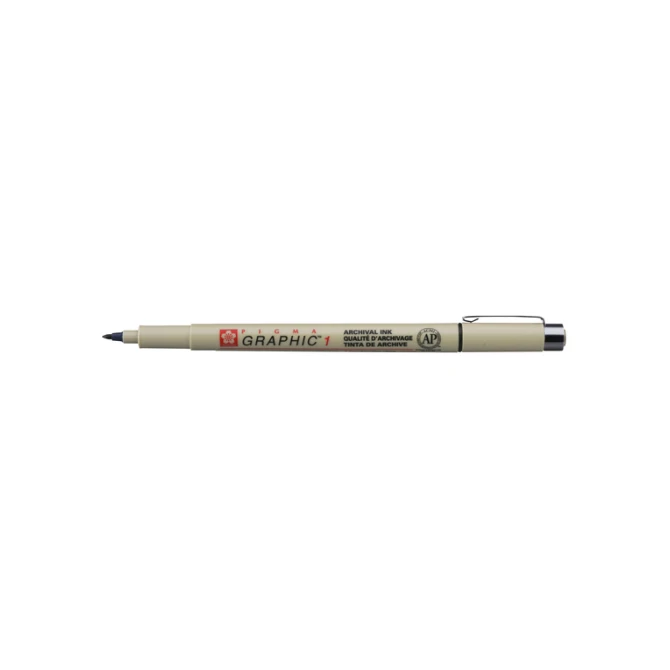 Fineliner Sakura Pigma Graphic 1 1.0mm zwart