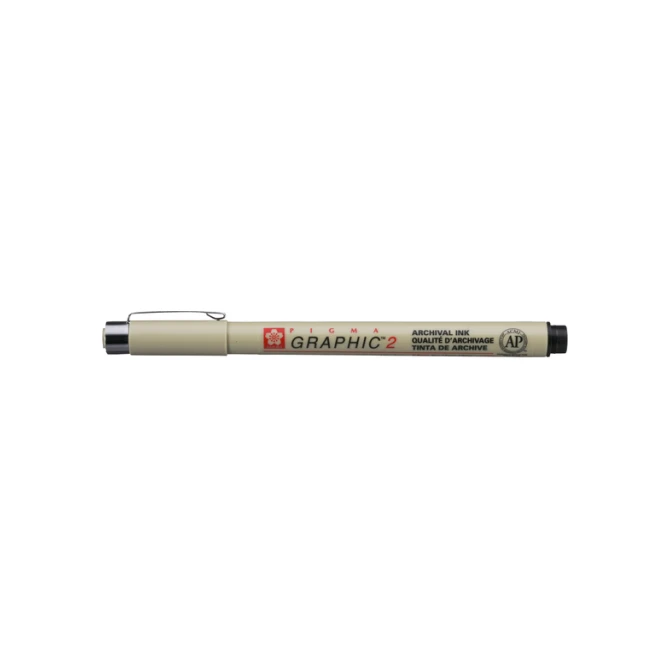 Fineliner Sakura Pigma Graphic 2 2.0mm zwart