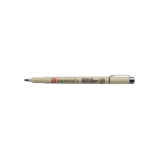 Fineliner Sakura Pigma Graphic 2 2.0mm zwart
