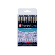 Fineliner Sakura pigma micron 0.4mm blister à 8 stuks assorti