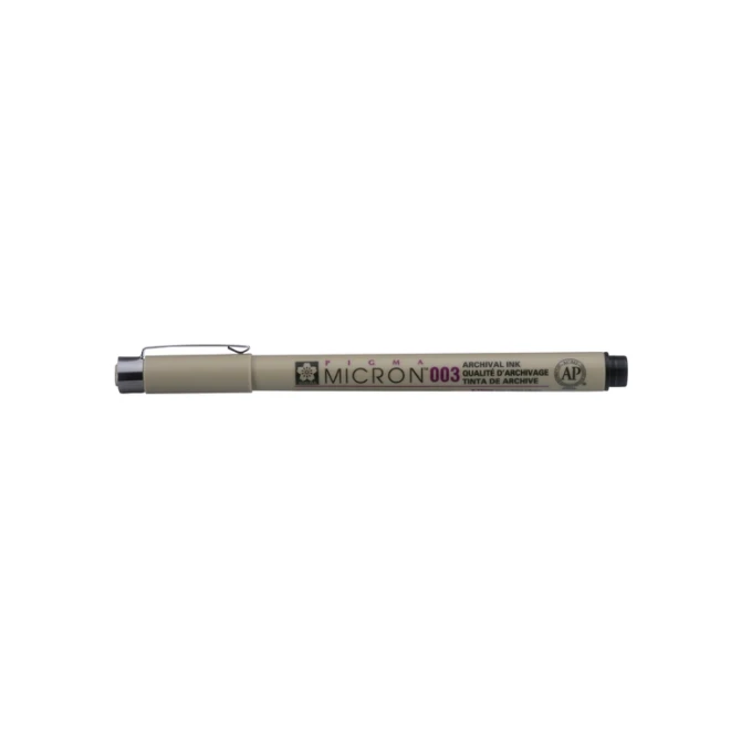 Fineliner Sakura Pigma Micron 003 0.15mm zwart