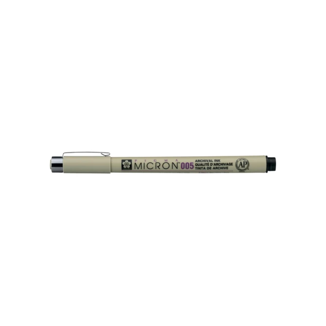 Fineliner Sakura Pigma Micron 005 0.2mm zwart