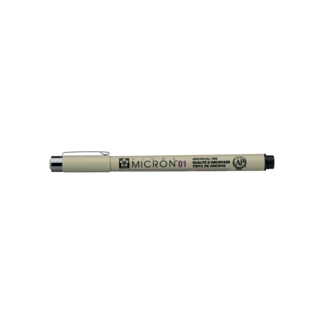Fineliner Sakura Pigma Micron 01 0.25mm zwart