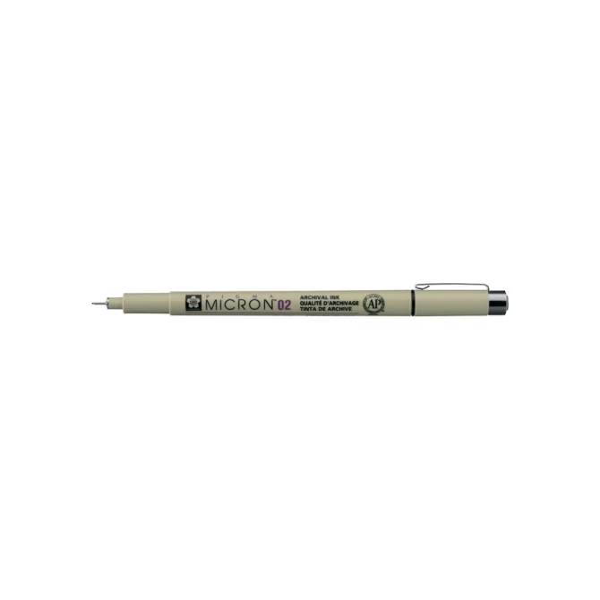 Fineliner Sakura Pigma Micron 02 0.3mm zwart