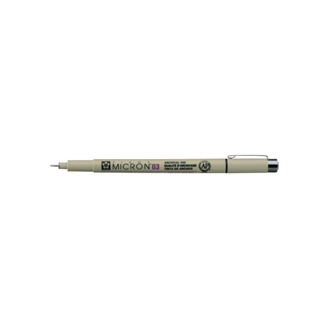 Fineliner Sakura Pigma Micron 03 0.35mm zwart