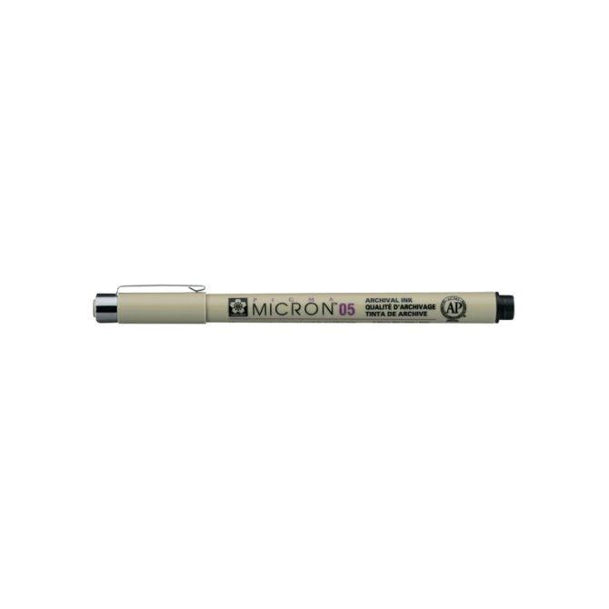 Fineliner Sakura Pigma Micron 05 0.45mm zwart
