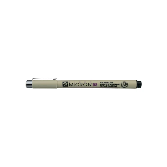 Fineliner Sakura Pigma Micron 08 0.5mm zwart