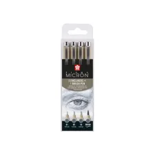 Fineliner Sakura Pigma Micron koelgrijs set 4 maten