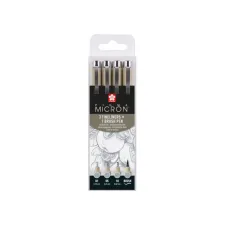 Fineliner Sakura Pigma Micron lichtgrijs set 4 maten